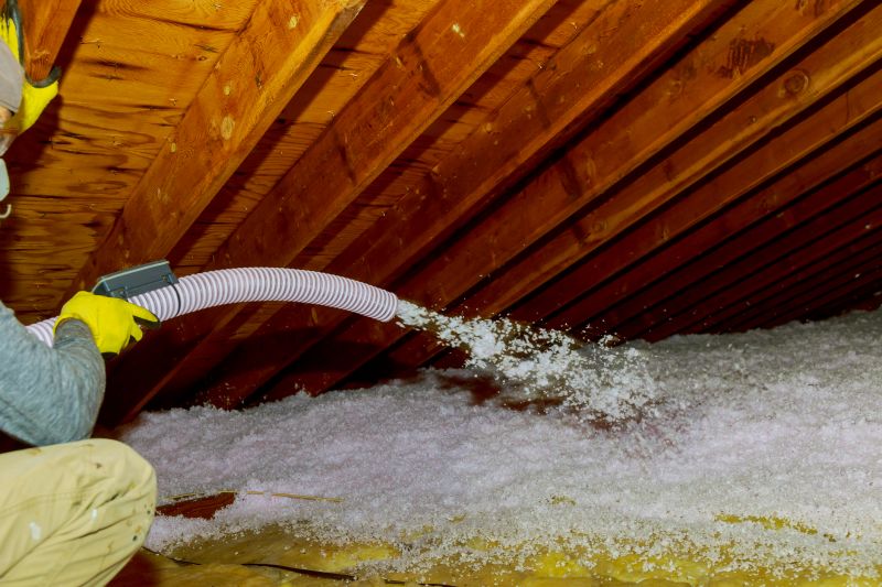 Blown-In Insulation in Attic